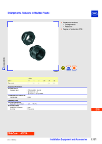 Thumbnail of document Data Sheet Reducers Enlargements in Moulded Plastic EN 20158
